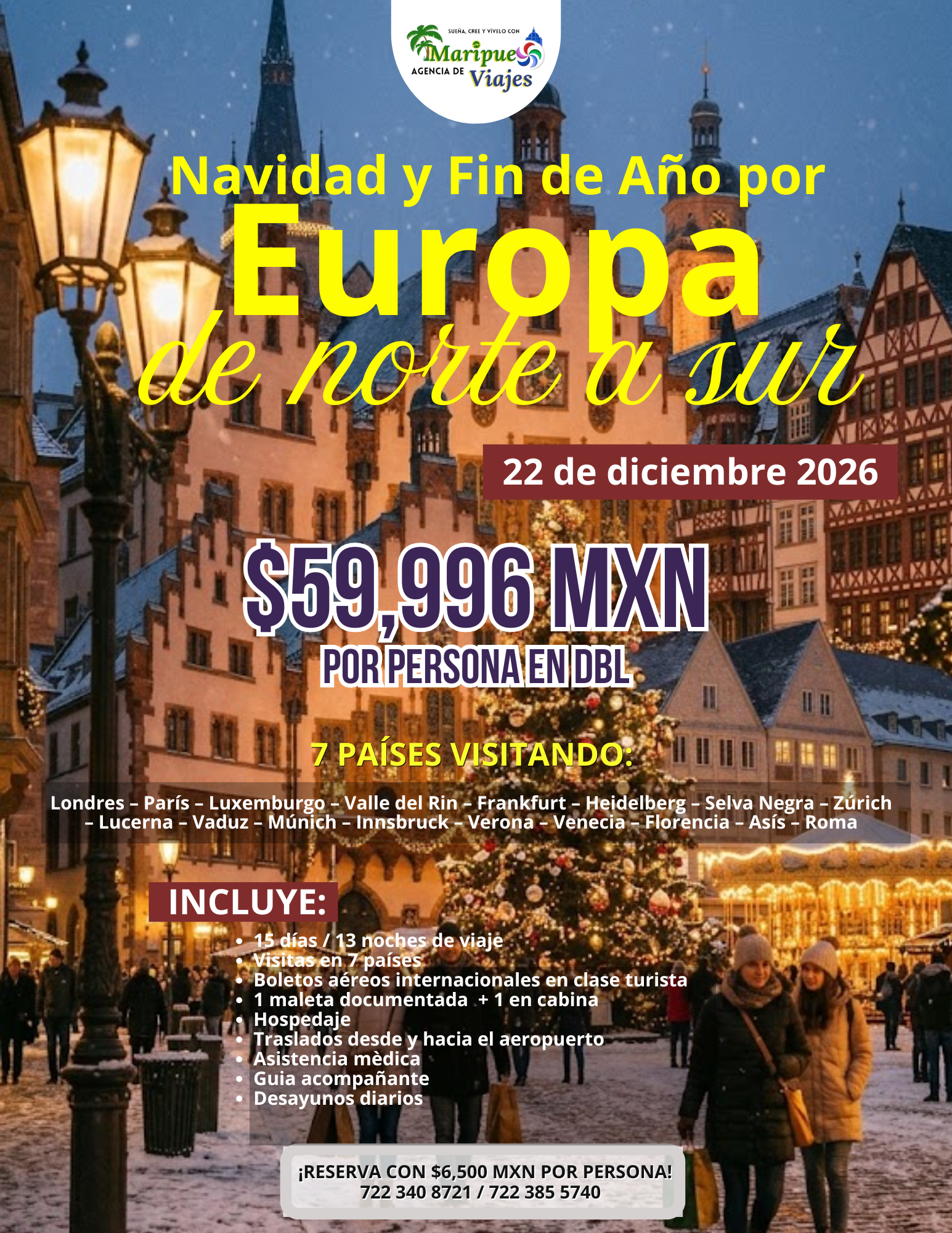 Navidad y fin de año en Europa
