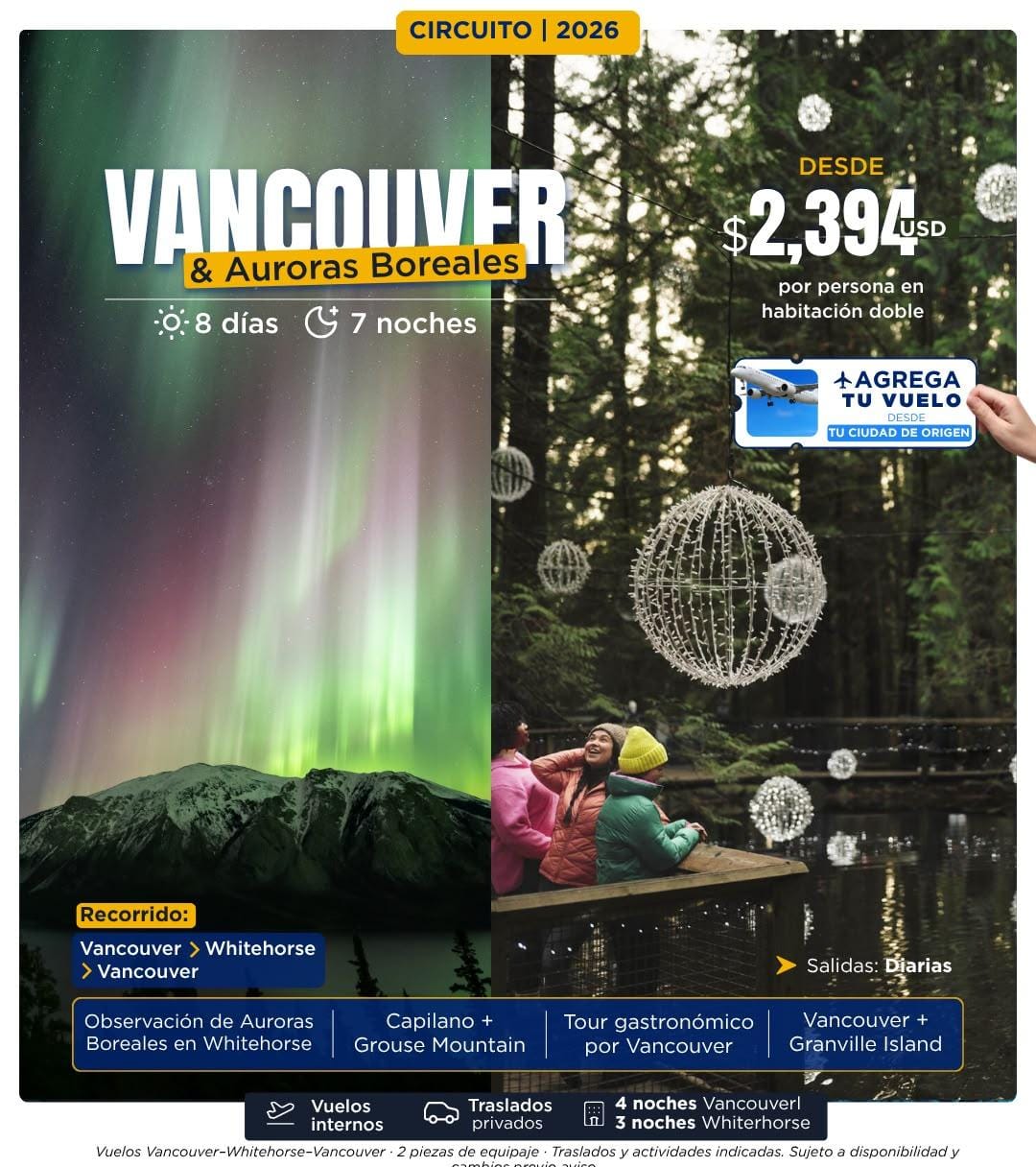 Vancouver y Auroras Boreales