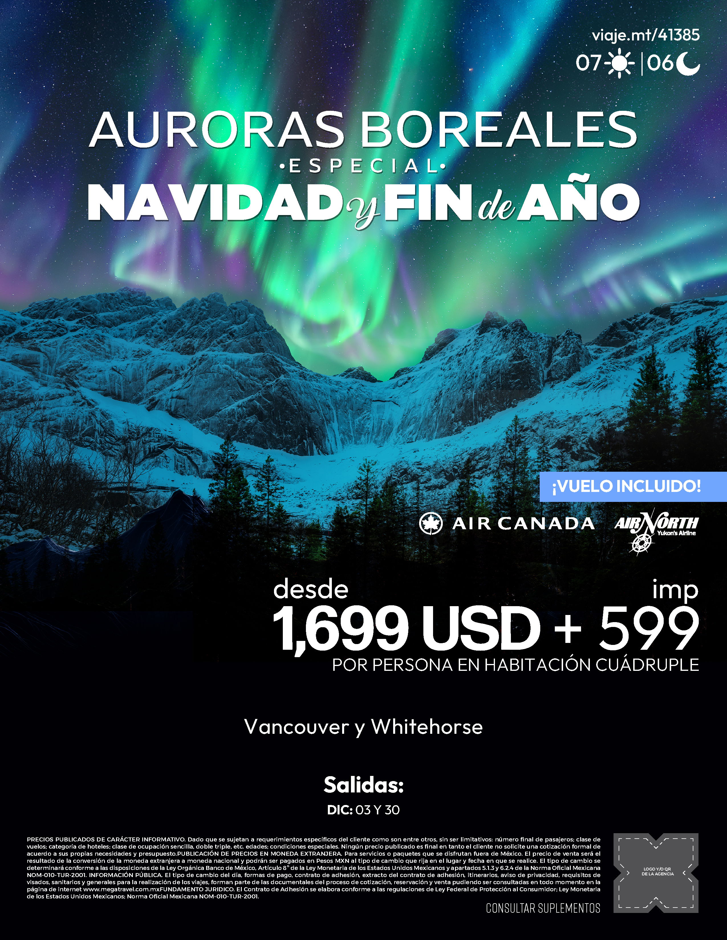 Auroras Boreales Navidad y Fin de Año 2025