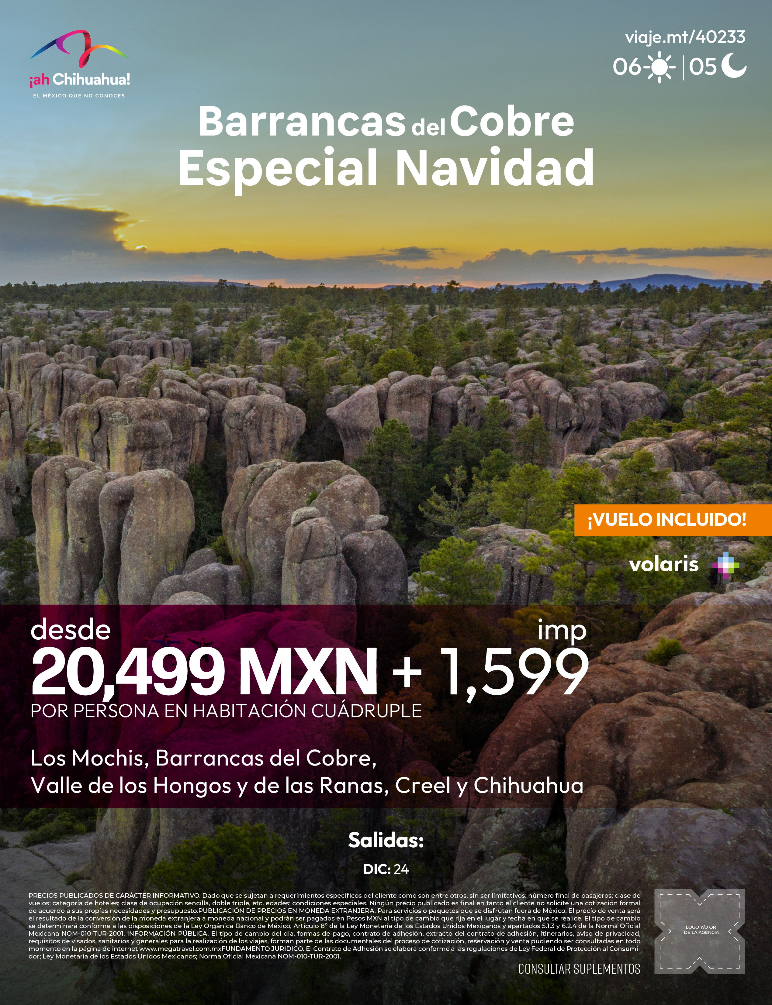 Barrancas del cobre Navidad 2025